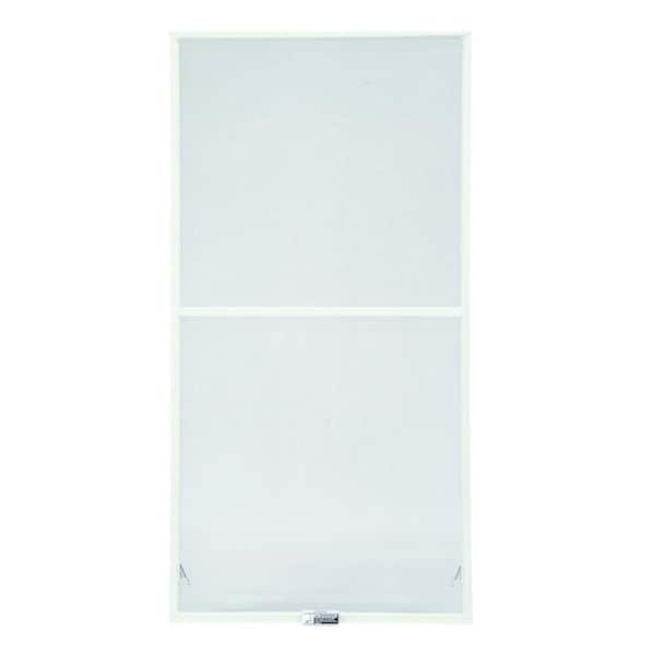 39-7/8 in. x 54-27/32 in. 200 and 400 Series White Aluminum Double-Hung Window Screen