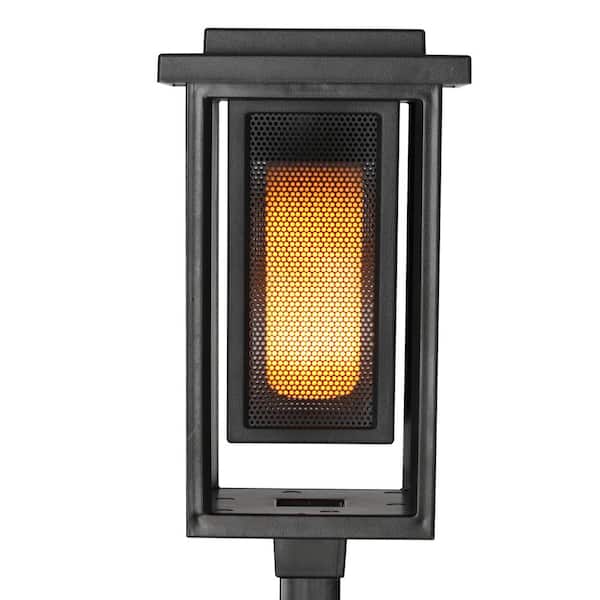 Hampton Bay Ambrose Low Voltage 2.4 Lumens Black Integrated LED Path Light  with Flicker Flame Effect; Weather/Water/Rust Resistant 62906 - The Home  Depot