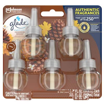 3.35 fl. oz. Cashmere Woods Scented Oil Plug-In Air Freshener Refill (5-Pack)