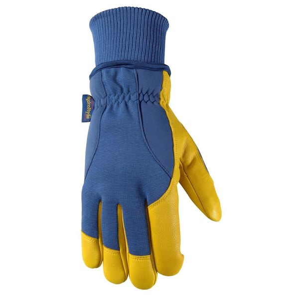 Wells Lamont Men's HydraHyde, Insulated Grain Goatskin Leather Work Gloves, Large