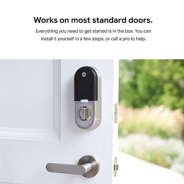 Google Nest x Yale Lock - Tamper-Proof Smart Wifi Bluetooth Deadbolt Lock  with Nest Connect - Satin Nickel RB-YRD540-WV-619 - The Home Depot