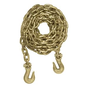 16' Transport Binder Safety Chain with 2 Clevis Hooks (26,400 lbs., Yellow Zinc)