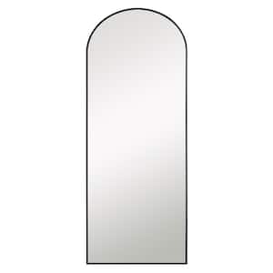 64 in. H x 21 in. W Arched Framed Black Mirror
