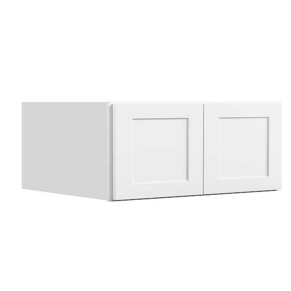 Hausvita 36 in. W. x 24 in. D x 18 in. H in Shaker White Plywood Ready to Assemble Kitchen Wall Cabinets with 2 Doors