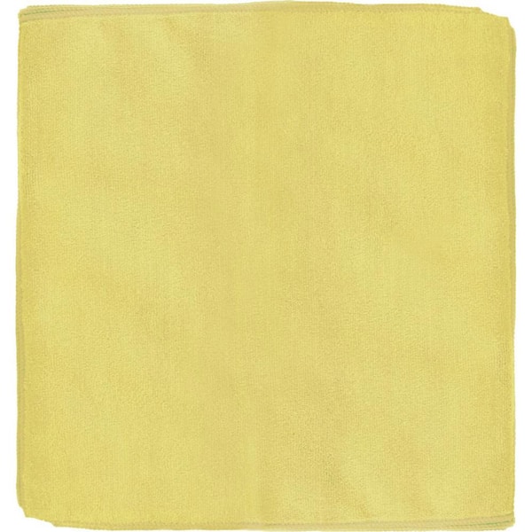 12 in. x 12 in. General Purpose Microfiber Cleaning Cloth in Yellow (12-Pack)