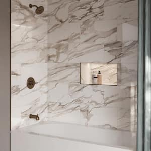 Impero Calacatta Oro Polished 12 in. x 24 in. Marble Look Porcelain Floor and Wall Tile (11.63 sq. ft./Case)