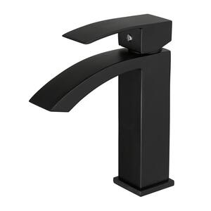 Single Hole Single-Handle Bathroom Faucet in Black