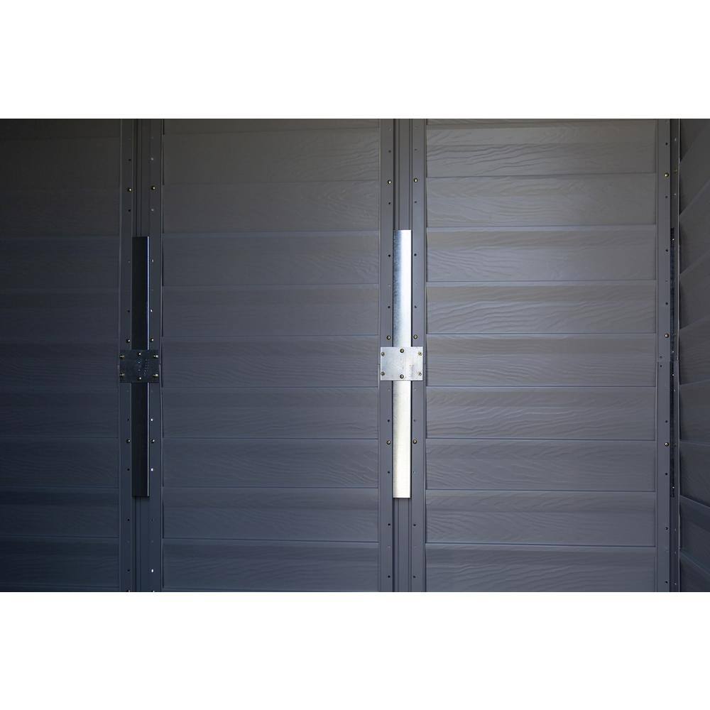 Charcoal and Cream Galvanized Steel 6 x 4 ft Outdoor Storage Shed