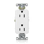 Leviton 15 Amp 2-Wire Duplex Outlet, White 223-W