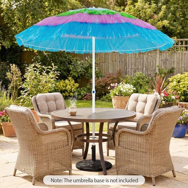6 ft umbrellas for patio table Clihome 6 ft. Lightweight Thatched Tiki Patio Umbrella in Colorful with Push Button Tilt and Carry Bag