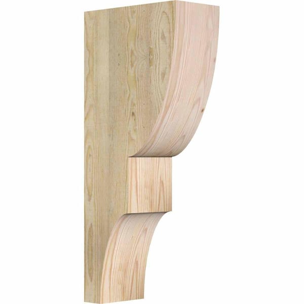 Ekena Millwork 6 in. x 12 in. x 28 in. Douglas Fir Ridgewood Rough Sawn Corbel