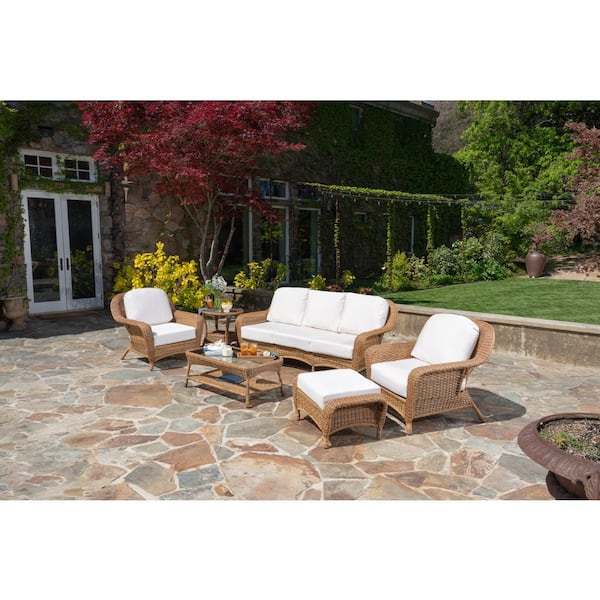  Sorra Home Indoor or Outdoor Deep Sofa Seat Cushion Corded  Edges, 6 Piece Set, Tan Beige : Patio, Lawn & Garden