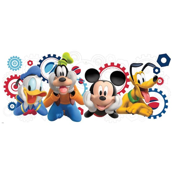 RoomMates 5 in. x 11.5 in. Mickey & Friends - Mickey Mouse Clubhouse Capers  Peel and Stick Wall Decal RMK2555SCS - The Home Depot