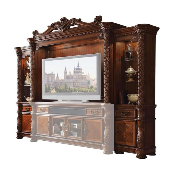 Acme Furniture Vendome II 20 in. Cherry Entertainment Center Fits TV's up to 80 in.