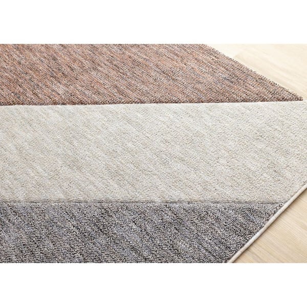 Cora Collections 5 ft. x 8 ft. Pink Geometric, Stripes, Tonal/Solid Indoor Area Rug
