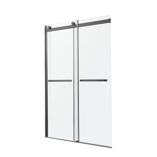 ANZZI Kahn Series 57 to 60 in. x 76 in. H Sliding Bypass Frameless