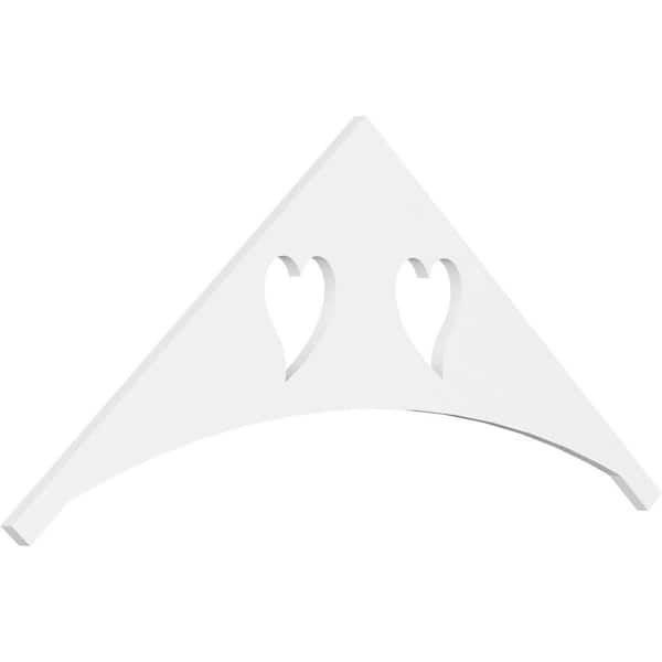 Ekena Millwork 1 in. x 60 in. x 27-1/2 in. (10/12) Pitch Winston Gable Pediment Architectural Grade PVC Moulding