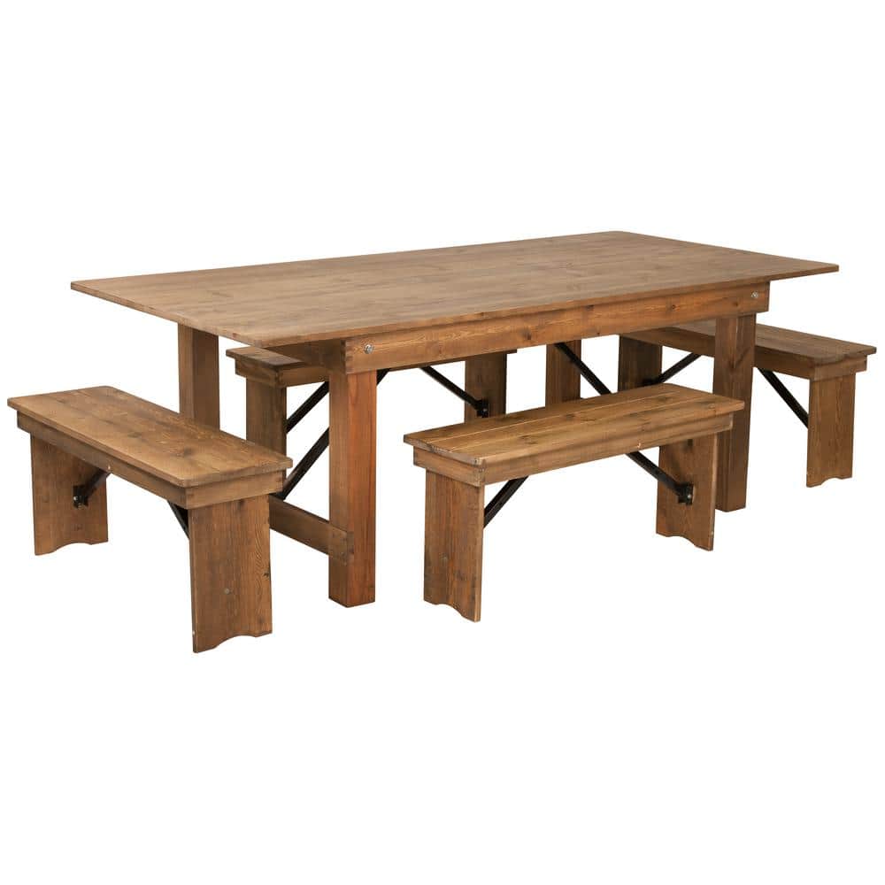 Carnegy Avenue 5-Piece Antique Rustic Farm Table Set CGA-XF-224413-AN ...