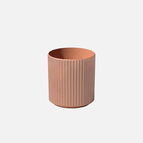 Demi 12 in. Round Terracotta Plastic Planter