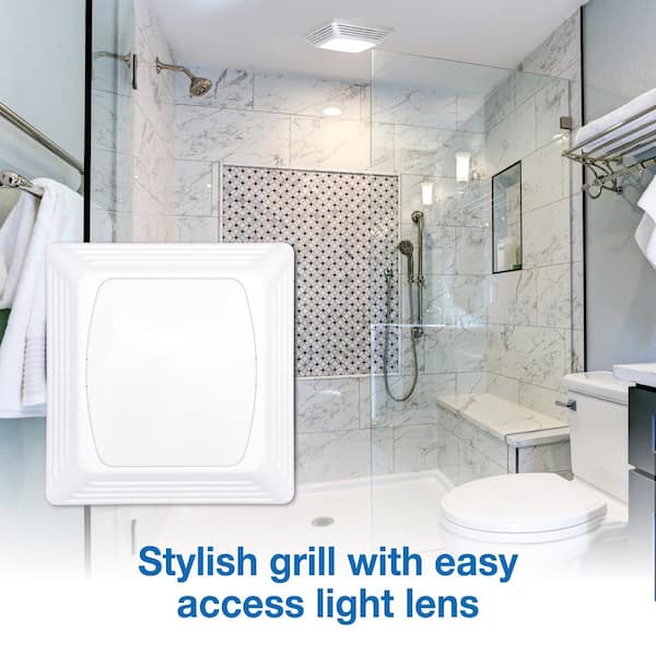 Advantage 50 CFM Ceiling Bathroom Exhaust Fan with Light