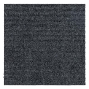 Canyon - Gray Commercial/Residential 18 x 18 in. Peel and Stick Carpet Tile Square (22.5 sq. ft.)