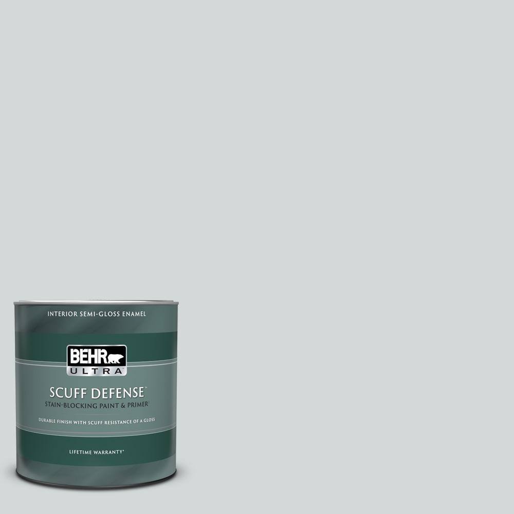 BEHR ULTRA 1 qt. PPU2612 Solemn Silence Extra Durable SemiGloss Enamel Interior Paint