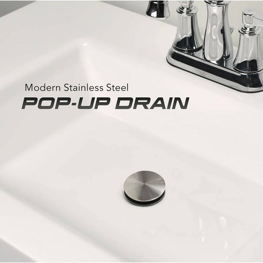 Brushed Nickel ABS Bathroom Sink Pop-Up Drain Assembly