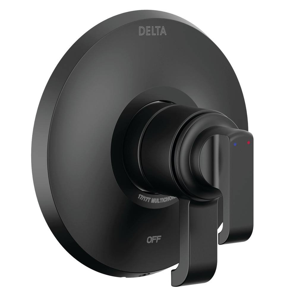 Matte Black Dual-Function Shower Valve Trim Kit