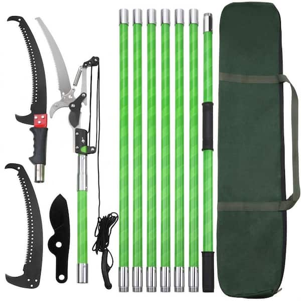 14 in. Alloy Steel Blade Pruning Saw Manual 27 ft. Tree Pole Pruner Extendable Garden Branch Trimmer for High Branches