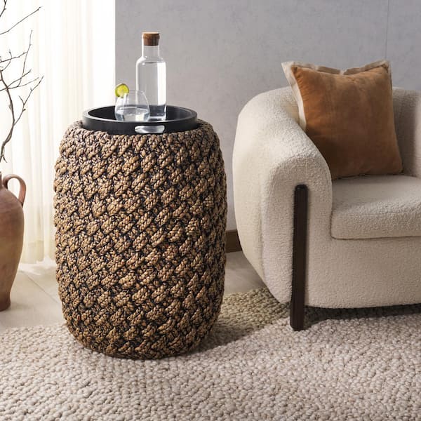 SAFAVIEH Bayley 19.7 in. Natural Round Wood End Table
