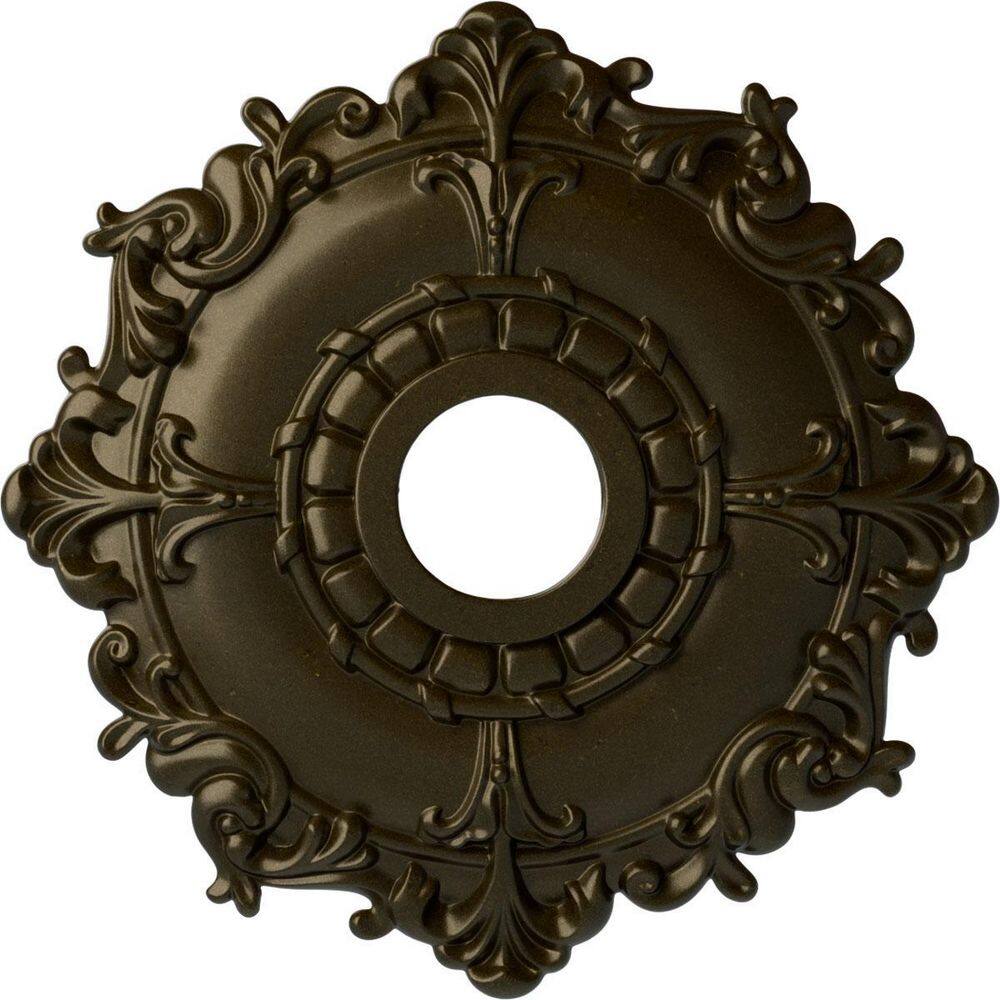 18-inch Green Gold Polyurethane Riley Ceiling Medallion