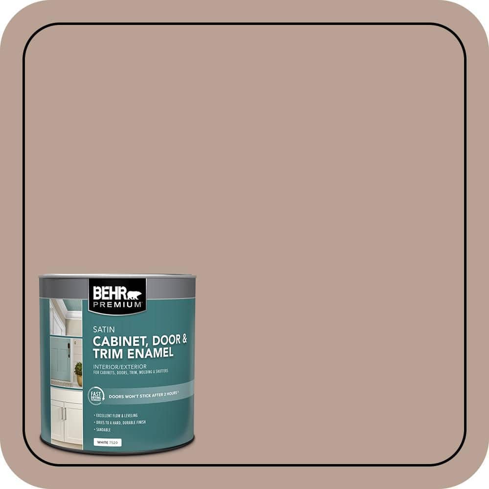BEHR PREMIUM 1 qt. #N190-4 Rugged Tan Satin Enamel Interior