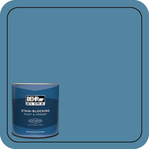BEHR ULTRA 1 qt. #S490-5 Jay Bird Extra Durable Satin Enamel Interior Paint & Primer