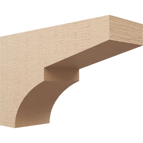 Ekena Millwork 11 in. x 22 in. x 33 in. Classic Monterey Rough Cedar Woodgrain TimberThane Corbel, Primed Tan