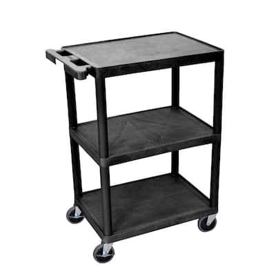 Southwire Small 2-Shelf Utility/Service Cart, Lipped Shelves, 500 lbs.  Capacity for Warehouse/Garage/Cleaning/Manufacturing 65240340 - The Home  Depot