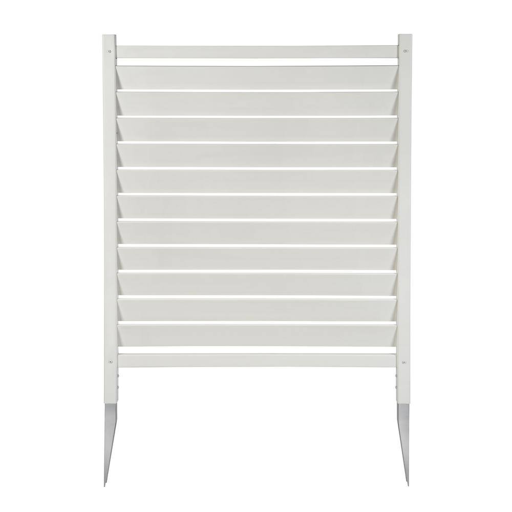 44in H x 36in W White Vinyl Louvered Privacy Screen Panels