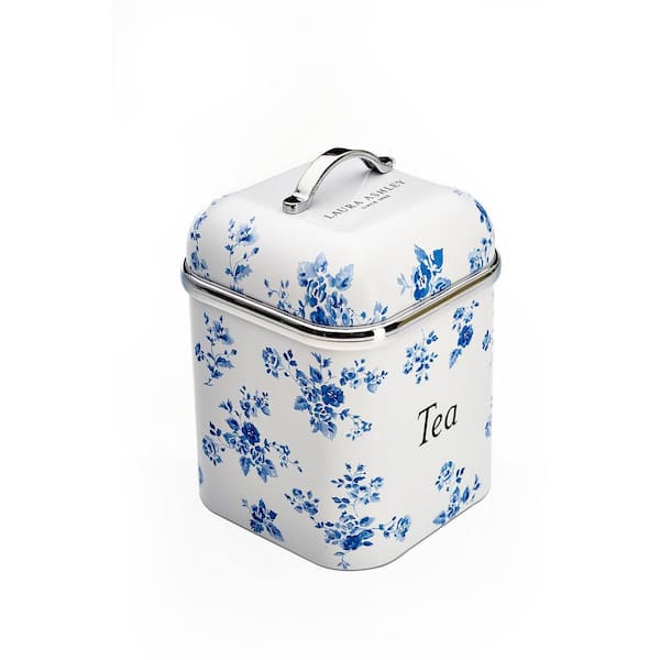 Laura Ashley VQ-3-Pieces Stainless Steel Canister Set-China Rose