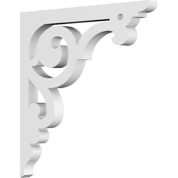 Ekena Millwork 5/8 in. W x 8 in. H x 8 in. D PVC Hurley Bracket