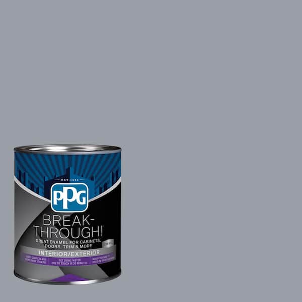 1 qt. PPG0993-4 Gray Suit Semi-Gloss Door, Trim & Cabinet Paint