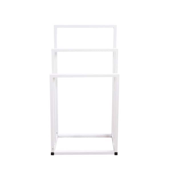 3 Tiers Hand Freestanding Towel Rack in White