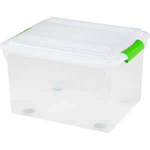 34 Qt. Store And Slide File Storage Box in Clear