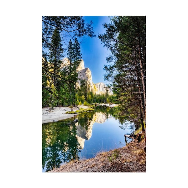 Yosemite Home Decor "3 Brothers" Unframed Color Nature Photography Wall Art 47 in. x 32 in .