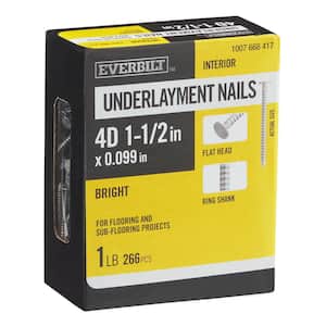 1-1/2 in. x 4D Bright Non-Collated Flooring Nails Underlayment 1 lb. (266-Count)