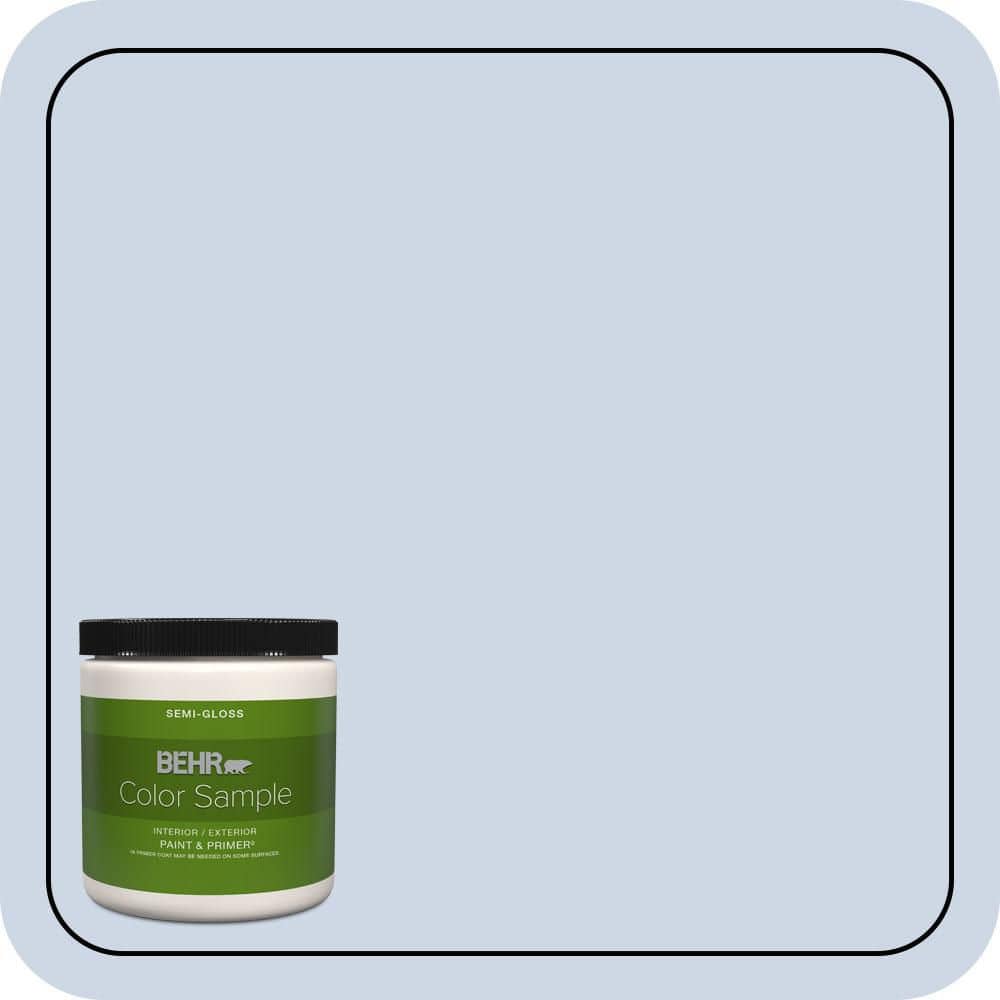 BEHR PREMIUM PLUS 8 oz. #600C-2 Silent Ripple Semi-Gloss Interior ...