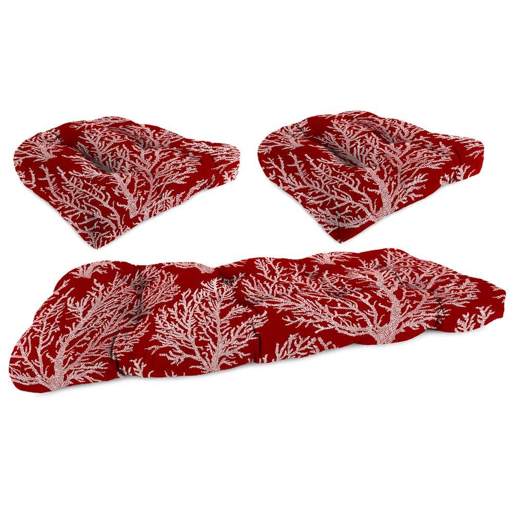 Jordan Manufacturing 44 in. L x 18 in. W x 4 in. T Seacoral Red Outdoor