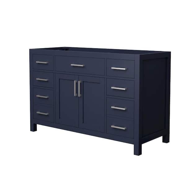 Beckett 53 in. Bath Vanity Cabinet without Top in Dark Blue
