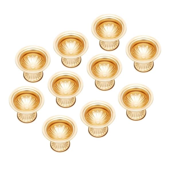 YIYIBYUS 4.72 in. Tall Metal Flower Holder Wedding Decoration Mini Vase in Gold (10-Pieces)