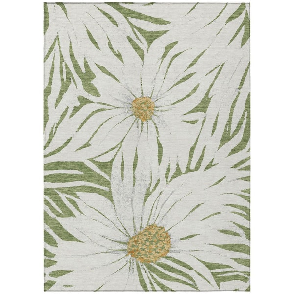 Addison Rugs Chantille Machine Washable Indoor/Outdoor Abstract ACN2263 Green 2 ft. 6 in. x 3 ft. 10 in. Area Rug
