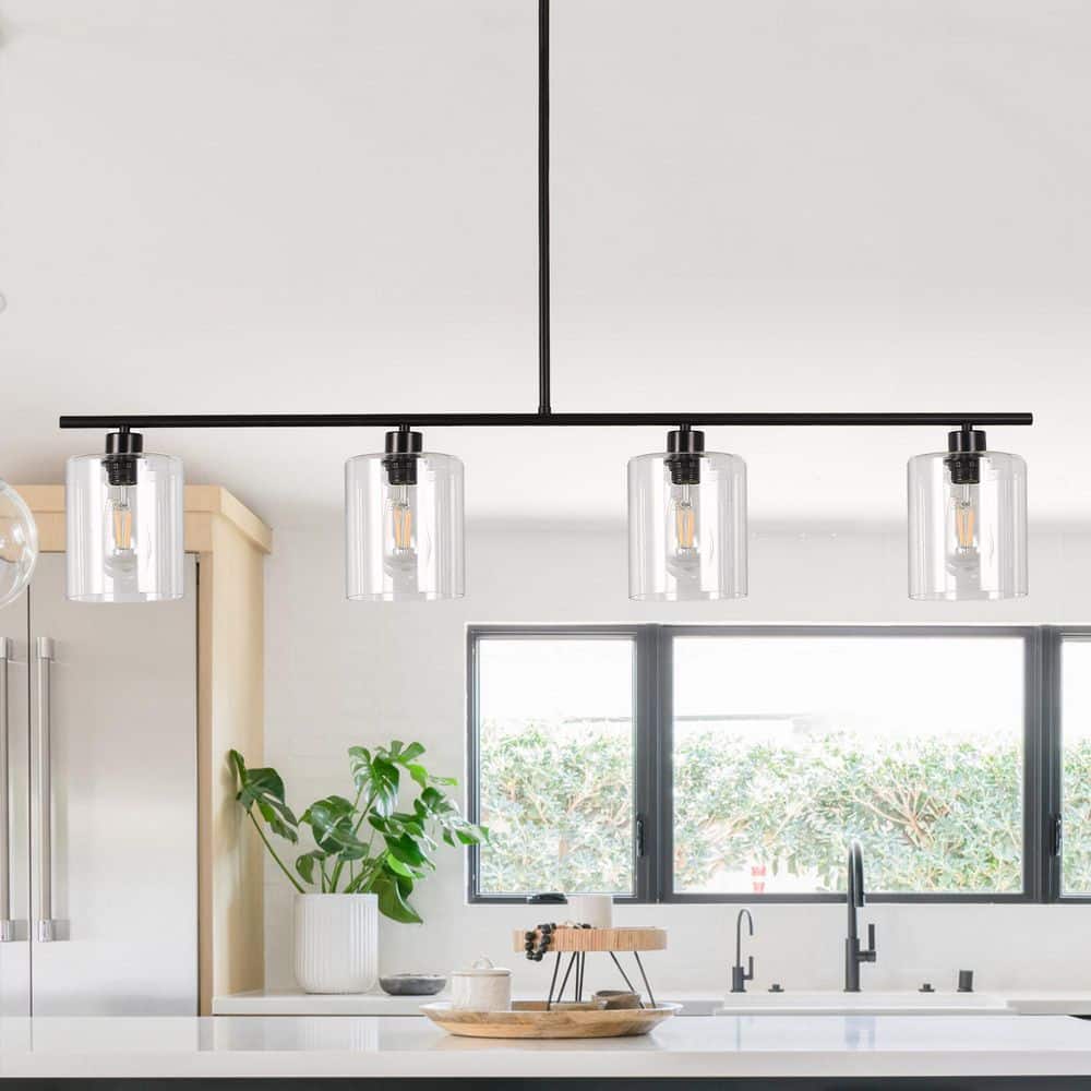 PHILOMENA 4-Light Wood Farmhouse Chandelier Ceiling Light
