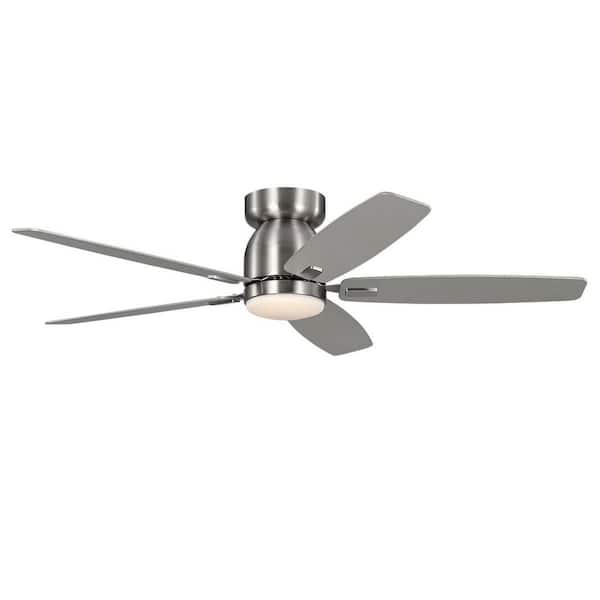 Hampton ② 要コメント Hampton Bay Grenada 52 in. Brushed Nickel Flush Mount Standard